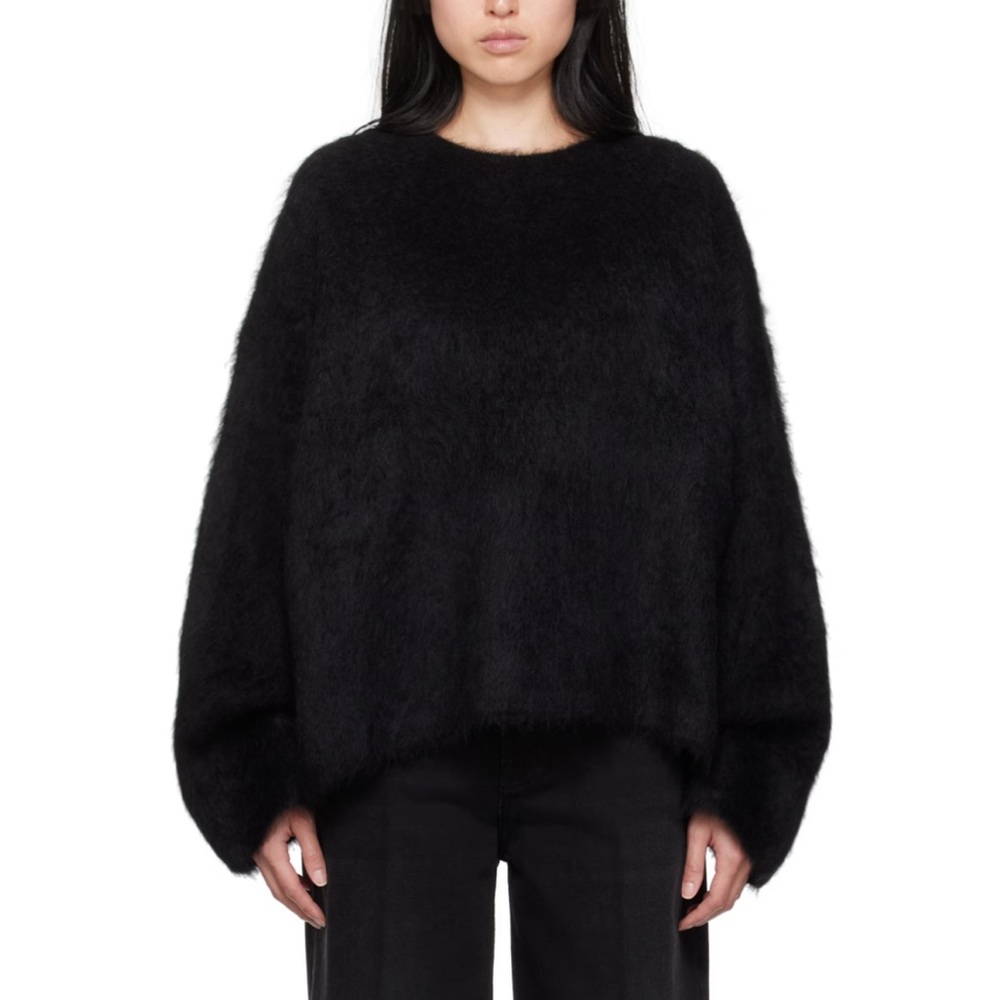 TOTEME Black Boxy Sweater xs/s Alpaca “Mohair”